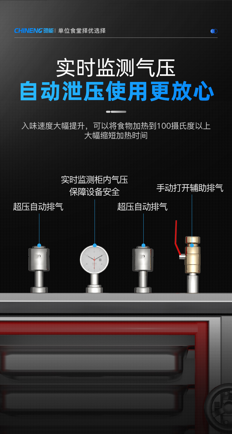 高原蒸柜自动泄压技术